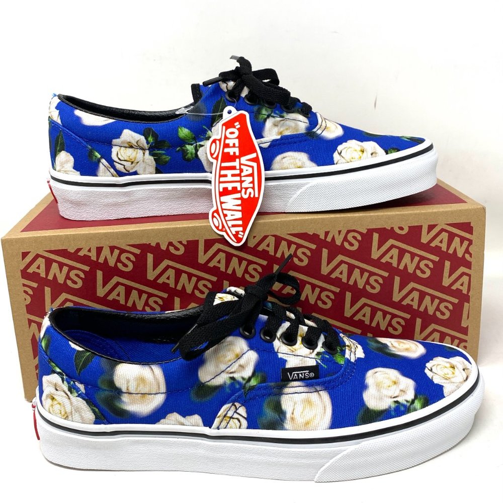 VANS Shoes Women's Era Romantic Floral Lapis Canvas Casual SB Size VN0A38FRVP9 - Picture 3 of 11